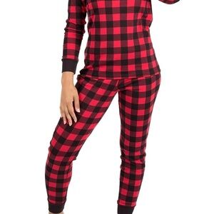Leveret Red and Black Check Pajama Set